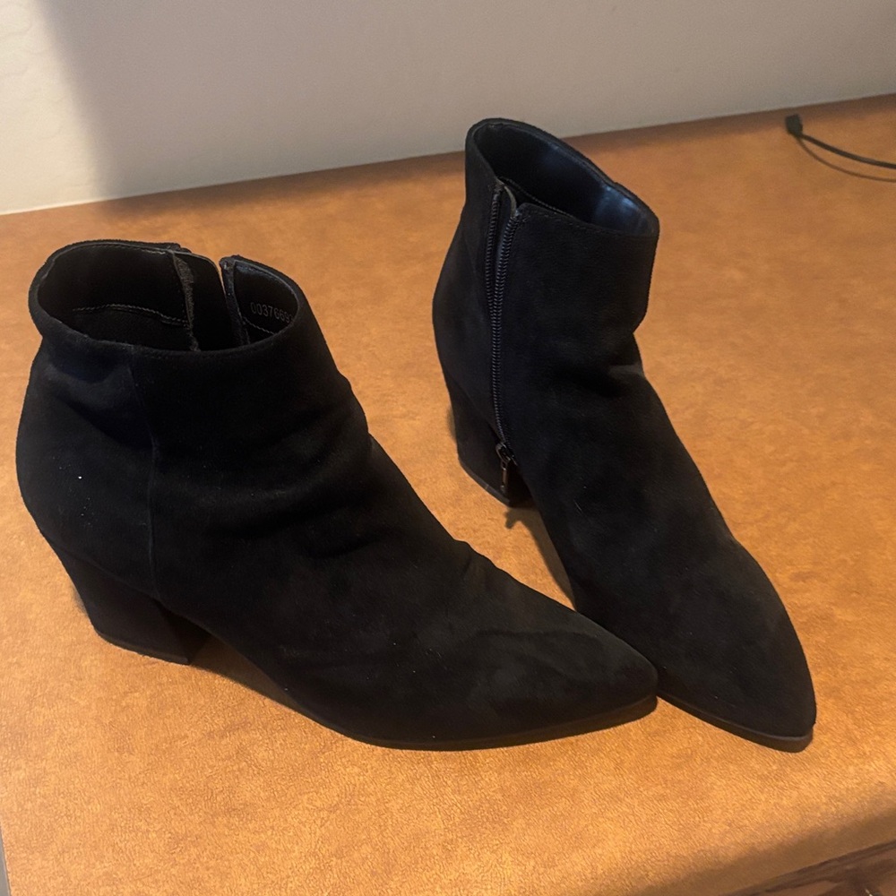 Black SexySuede Side Zip Booties